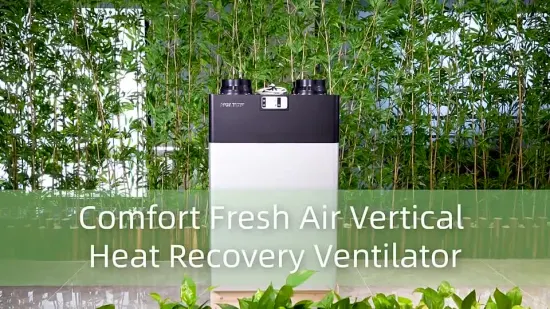Holtop Chine Meilleur prix Hrv Type vertical Système de ventilation du conduit d'installation compacté à fixation murale avec récupérateur de chaleur